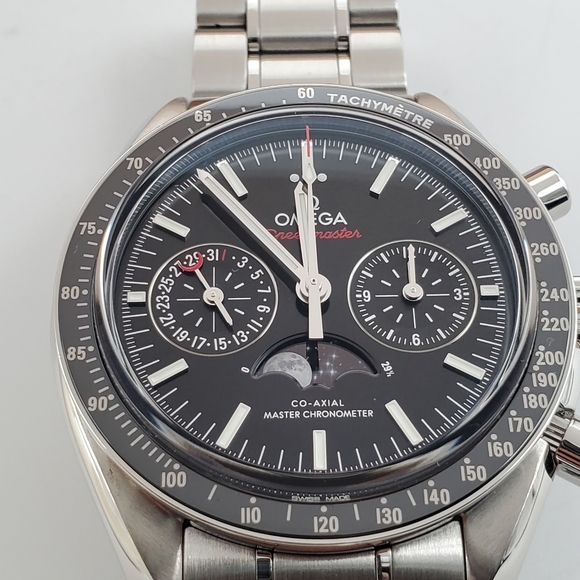 100% Authentic OMEGA Speedmaster Co-Axial Chronograph Moonphase Watch - Picture 8 of 16